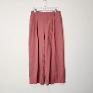 Halara Women's Wide-leg Pants Size Petite Large Salmon Color
